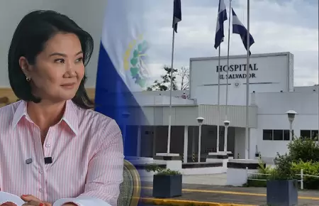Keiko Fujimori llega al Hospital El Salvador