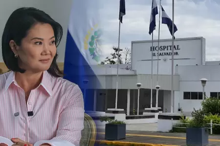 Keiko Fujimori llega al Hospital El Salvador