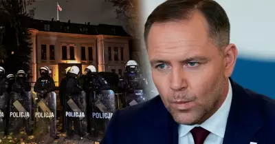 Presidente interrumpi� viaje e intent� ingresar al Tribunal.