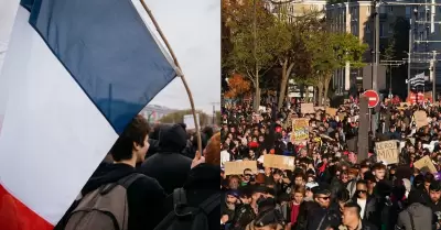 27 detenidos este s�bado durante protestas en Francia.