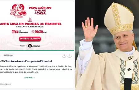 Entradas gratuitas para misa del papa Le�n XVI en Lambayeque